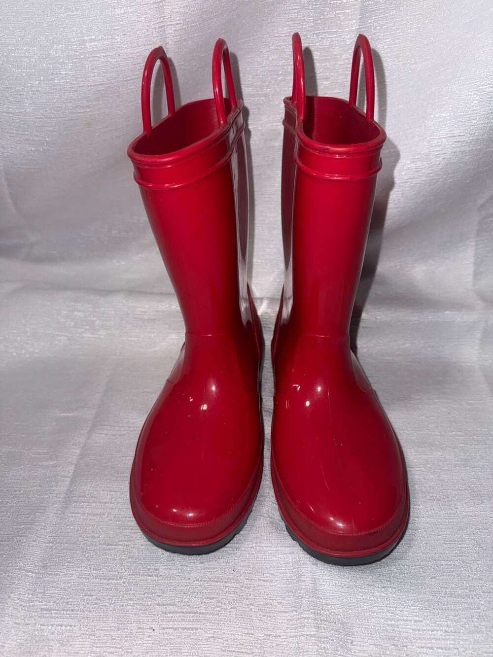 Zoogs Kids Red Waterproof Rain Boots with Easy-On Handles